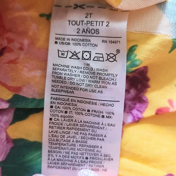 Janie and Jack Floral Ruffle Swim Cover-Up & Flutter Sleeve Swimsuit Size 2T - Picture 8 of 12